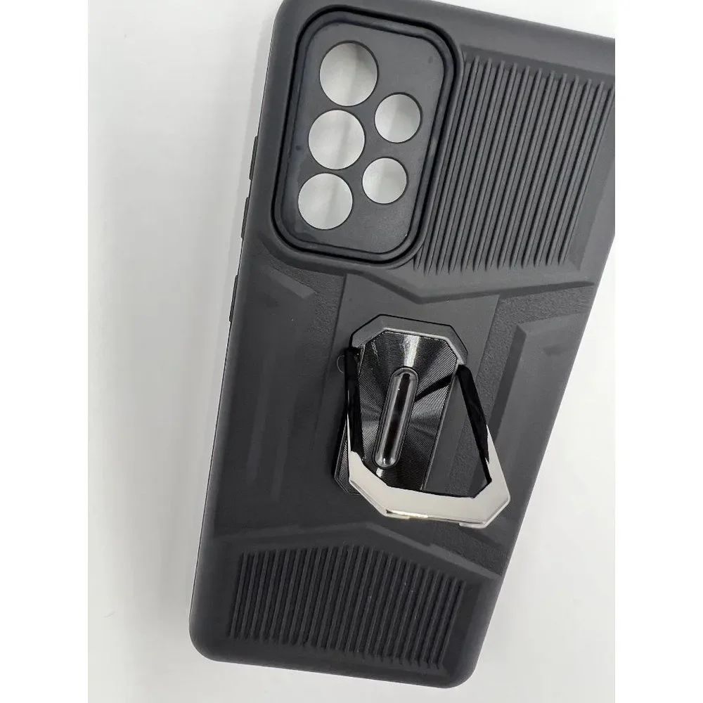 Brand New Samsung Galaxy‎ A72 Black Shockproof Phone Case With Kickstand